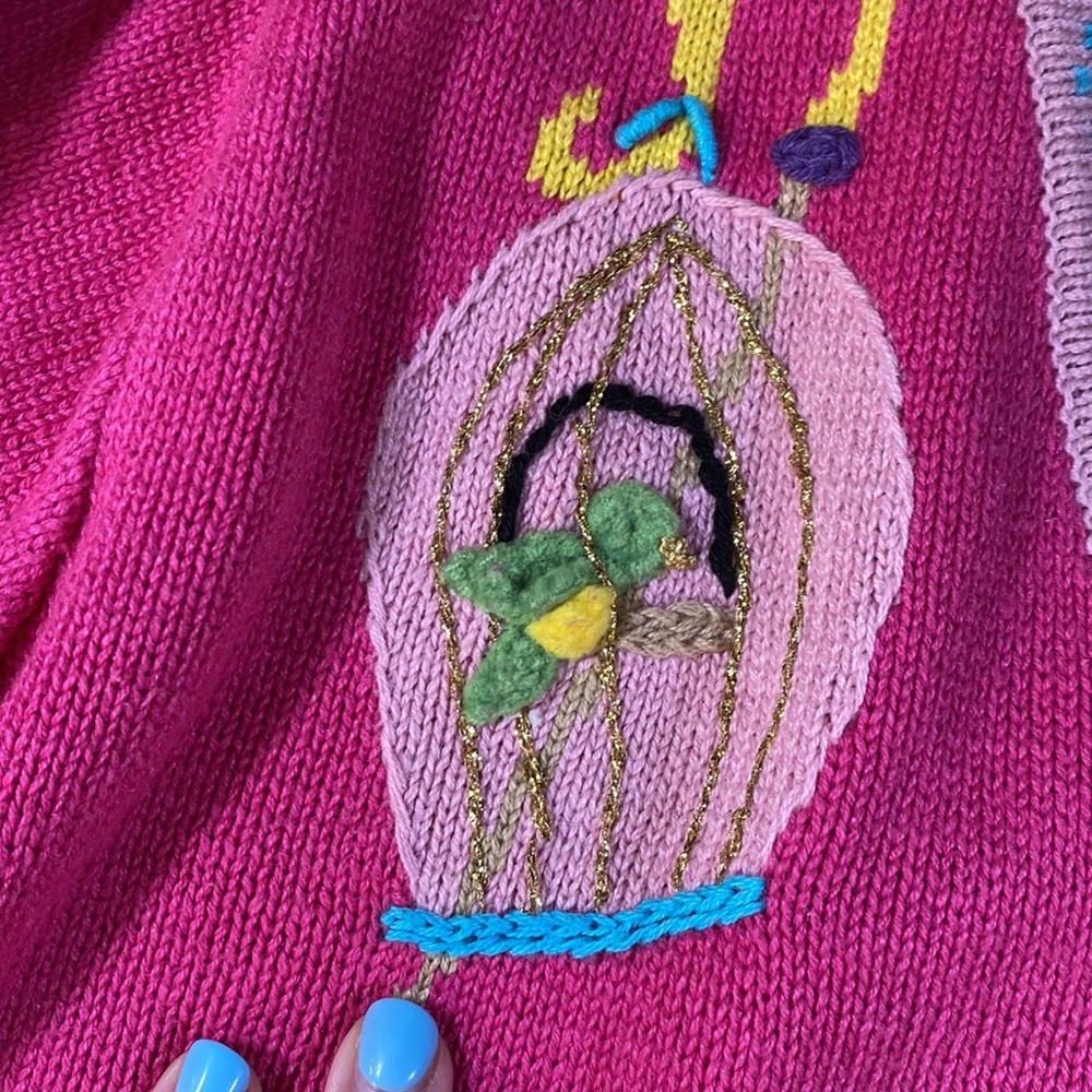 Storybook Knits • Intricate Crazy Cat Lady Kitsch Cardigan - Picture 7 of 16
